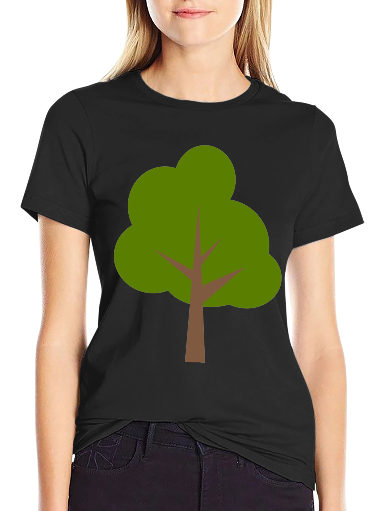 Cartoon Tree Graphic T-Shirt