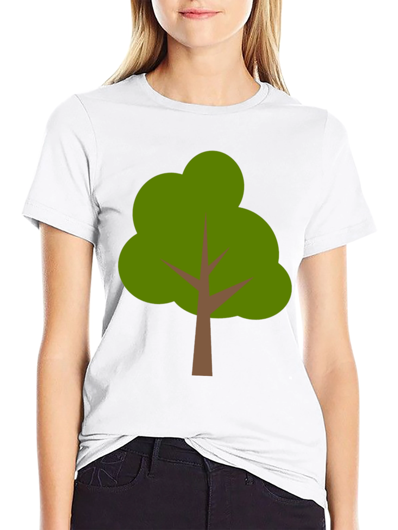 Cartoon Tree Graphic T-Shirt