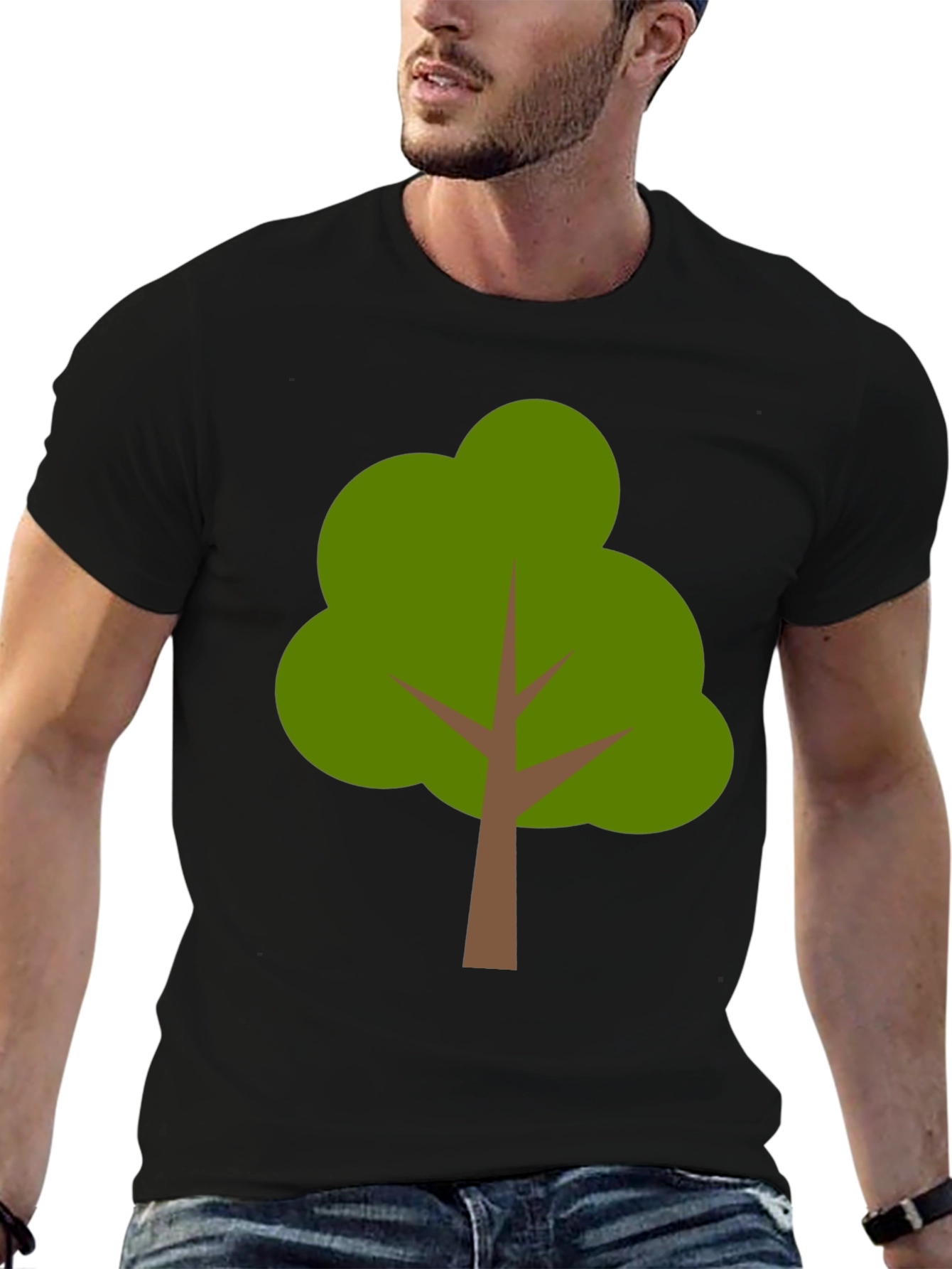 Cartoon Tree Graphic T-Shirt