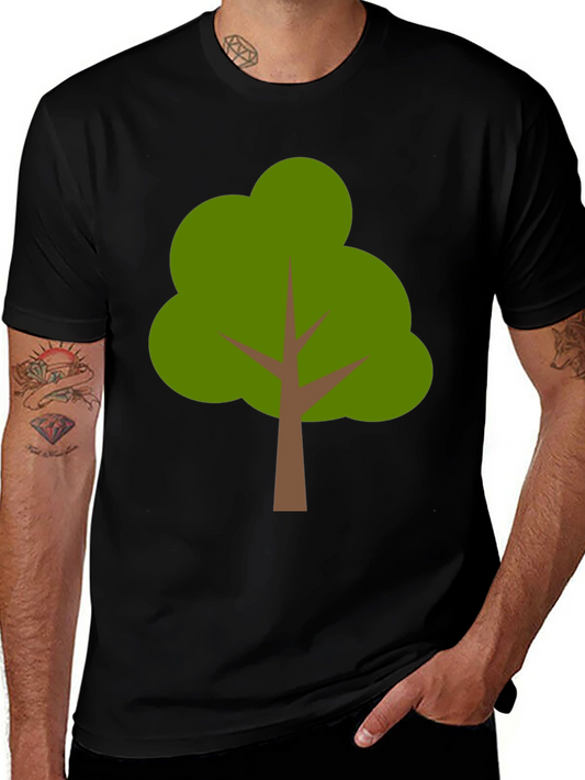 Cartoon Tree Graphic T-Shirt