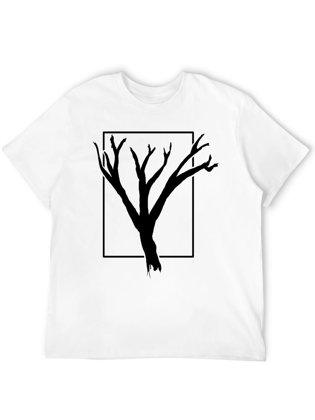 Modern Tree Graphic Tee - Black