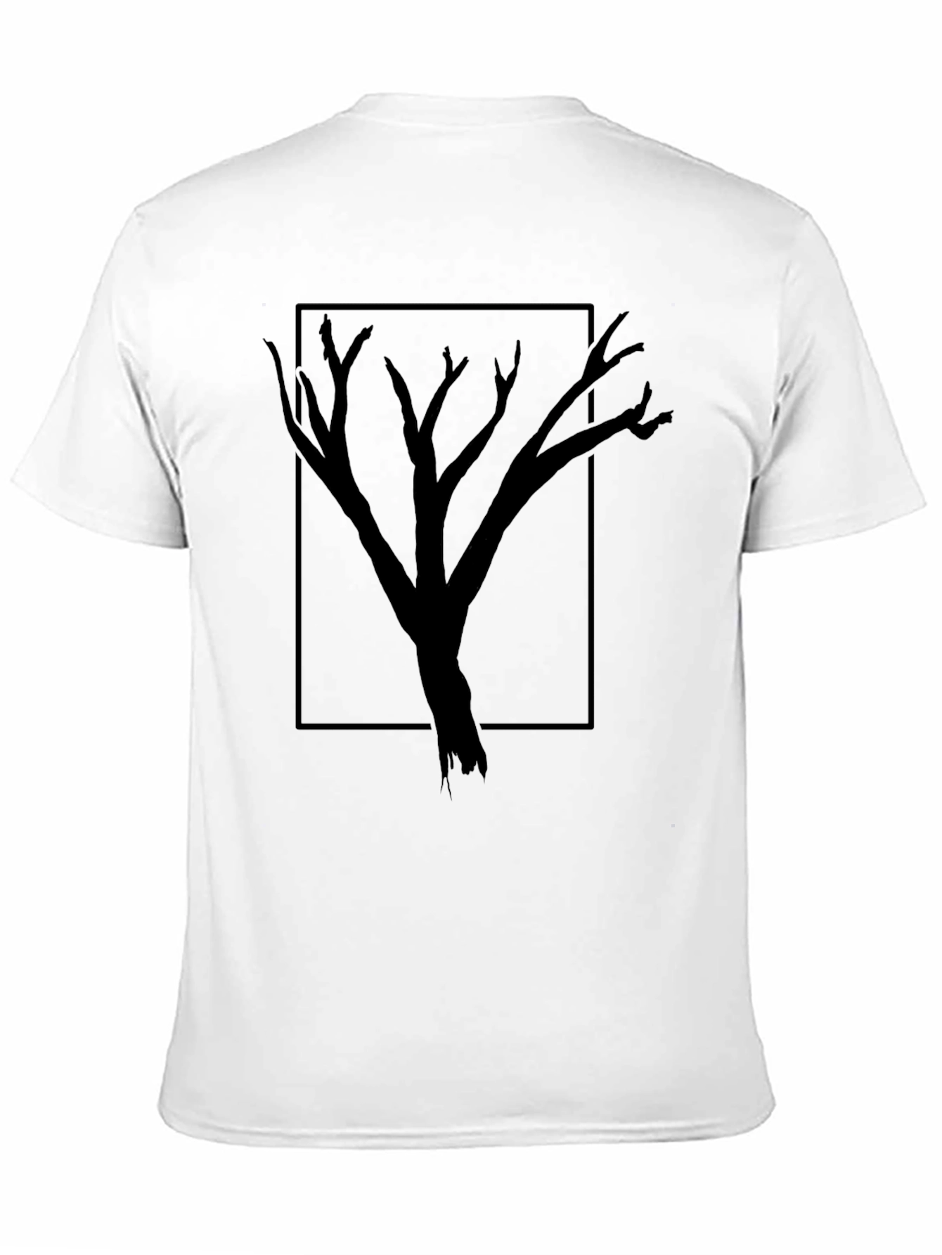 Modern Tree Graphic Tee - Black