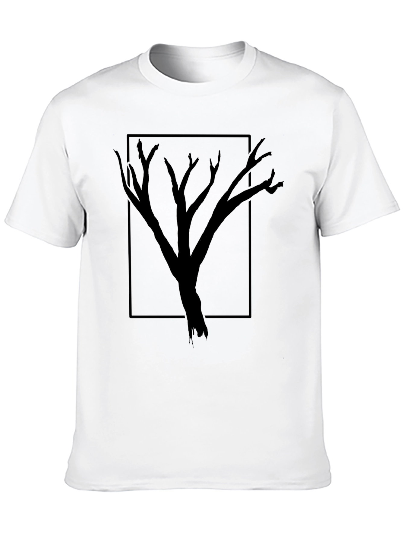 Modern Tree Graphic Tee - Black