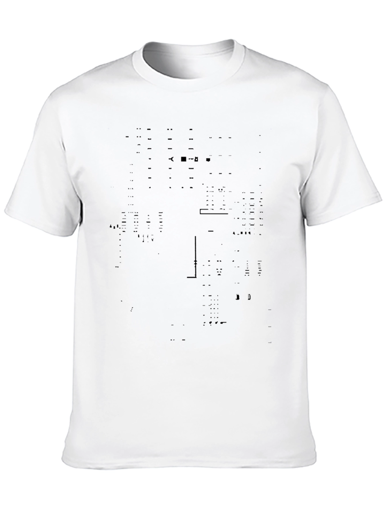 Modern Black Graphic Print Tee
