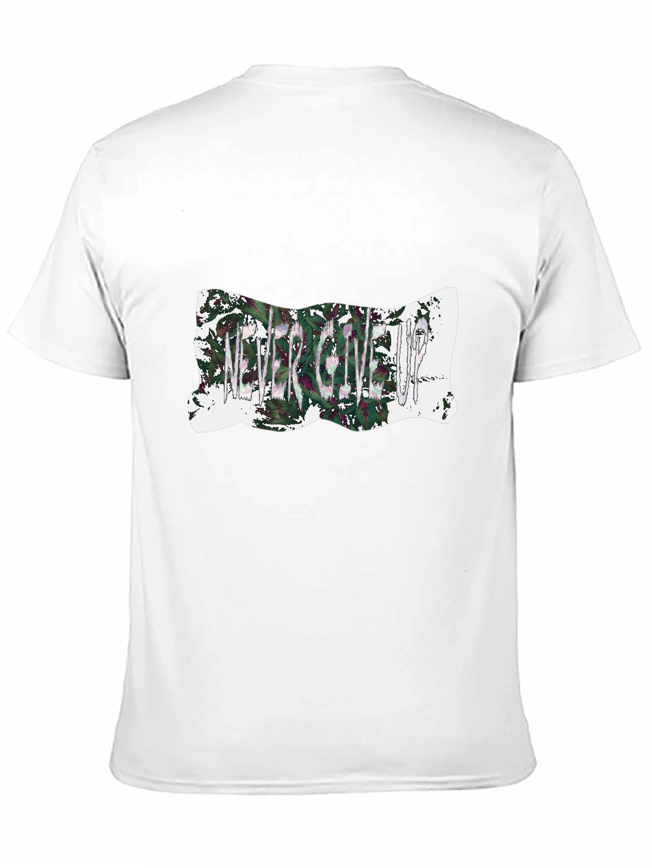 Never Give Up Graphic Tee - Mens Black T-Shirt