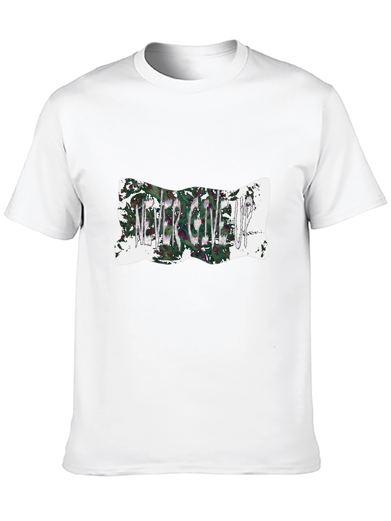 Never Give Up Graphic Tee - Mens Black T-Shirt