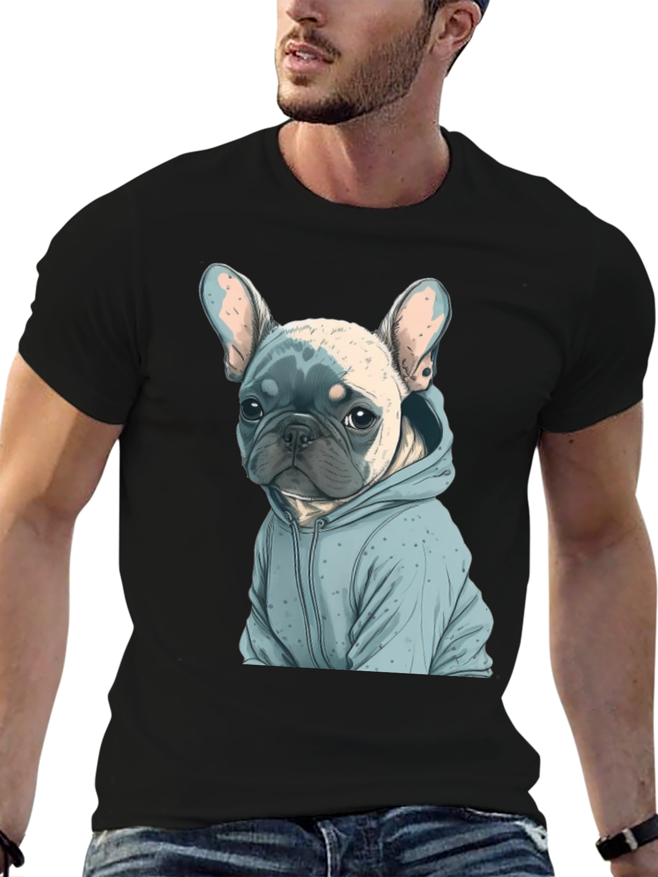 Bulldog Hoodie T-Shirt | Funny Bulldog Lover Tee | Dog Graphic Shirt | Dog Lover Gift | Free Shipping $50+