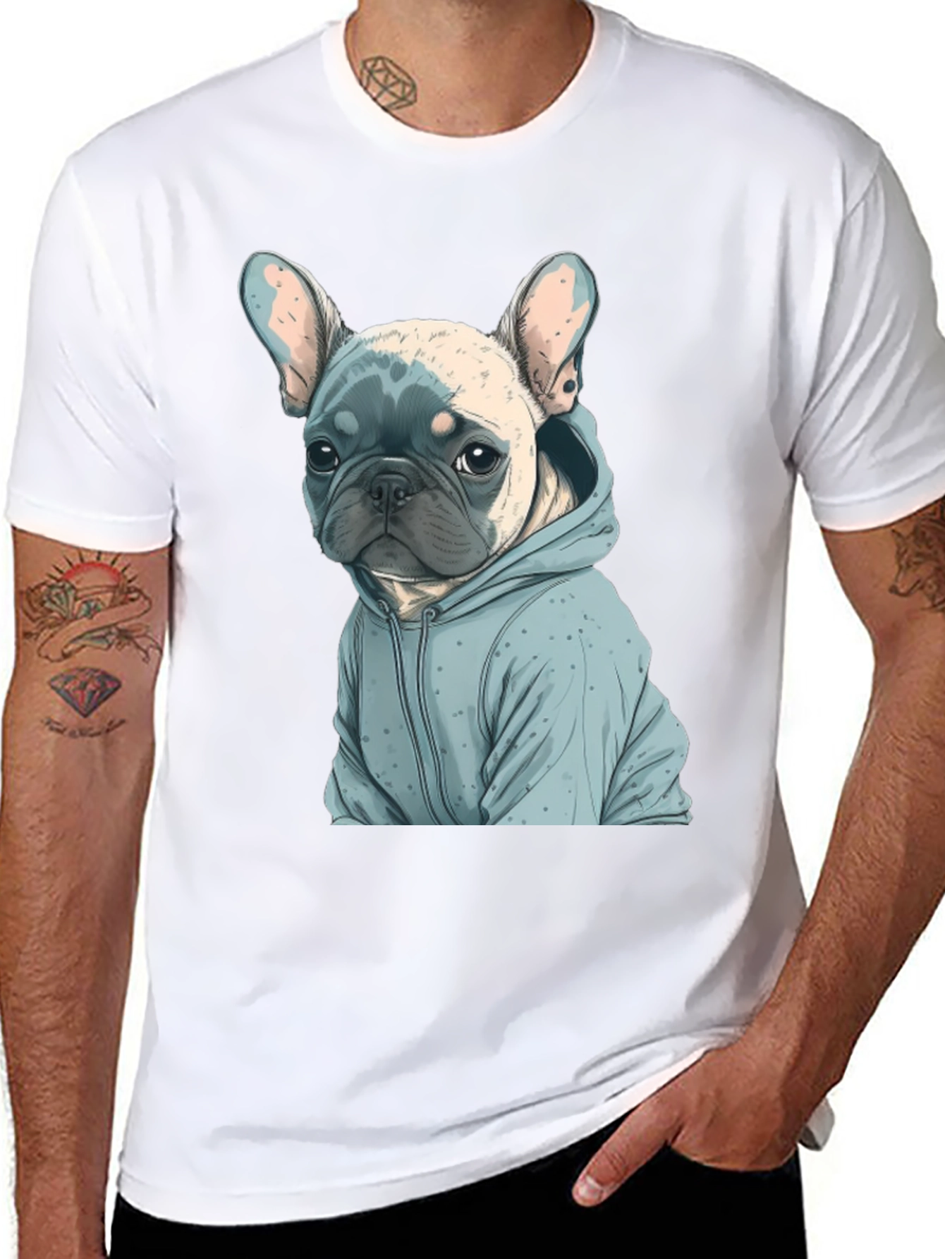 Bulldog Hoodie T-Shirt | Funny Bulldog Lover Tee | Dog Graphic Shirt | Dog Lover Gift | Free Shipping $50+