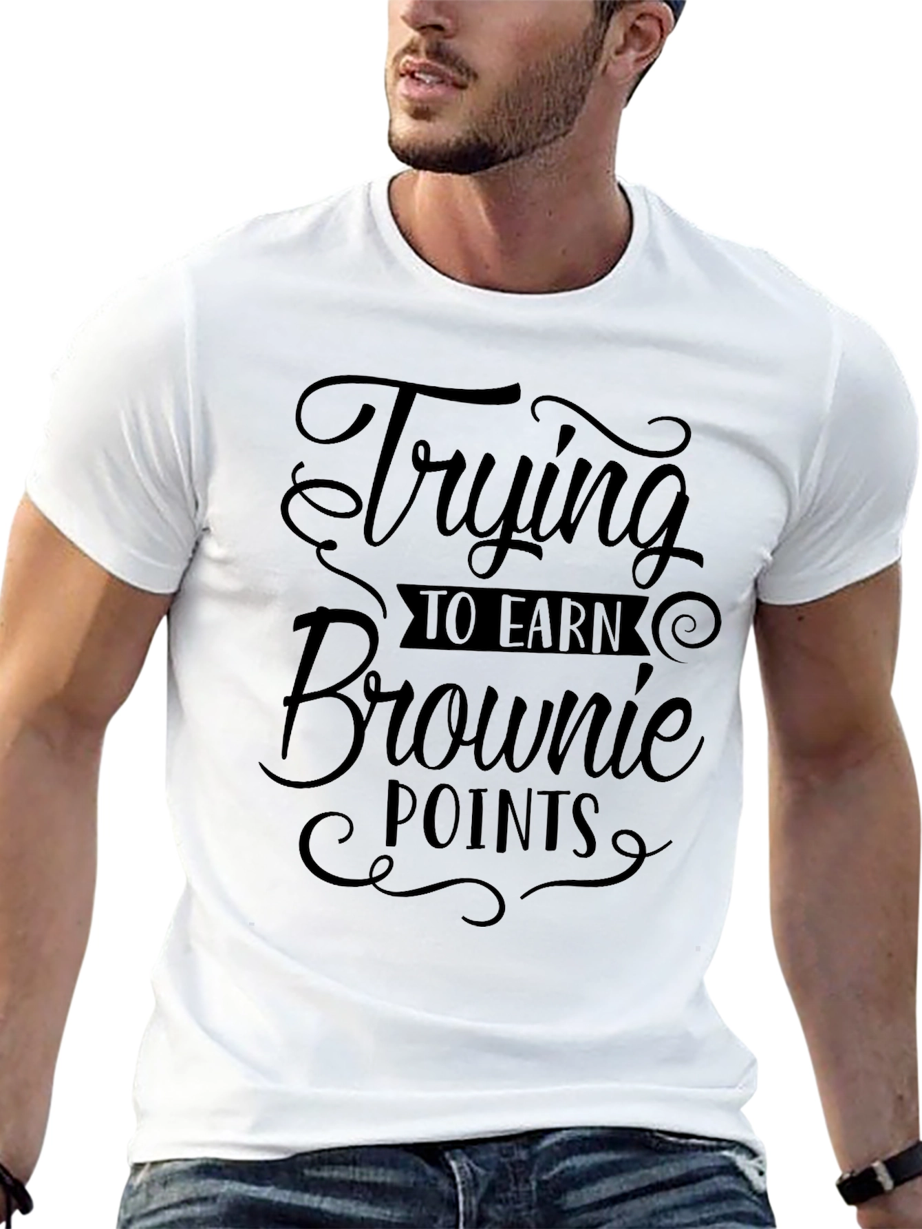 Trying to Earn Brownie Points Mens Graphic Tee