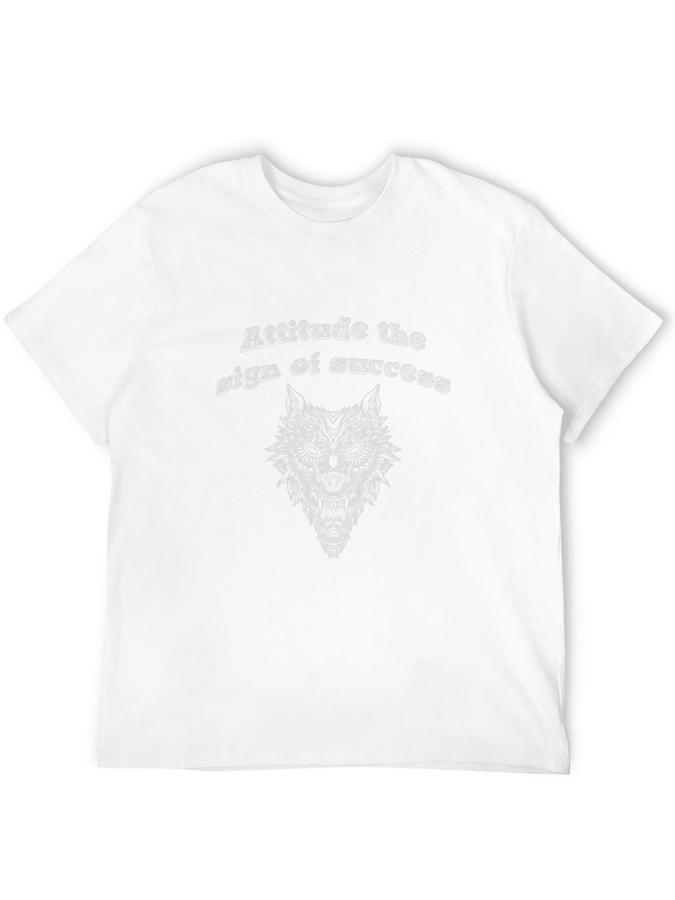 Mens Black Graphic T-Shirt - Wolf Design