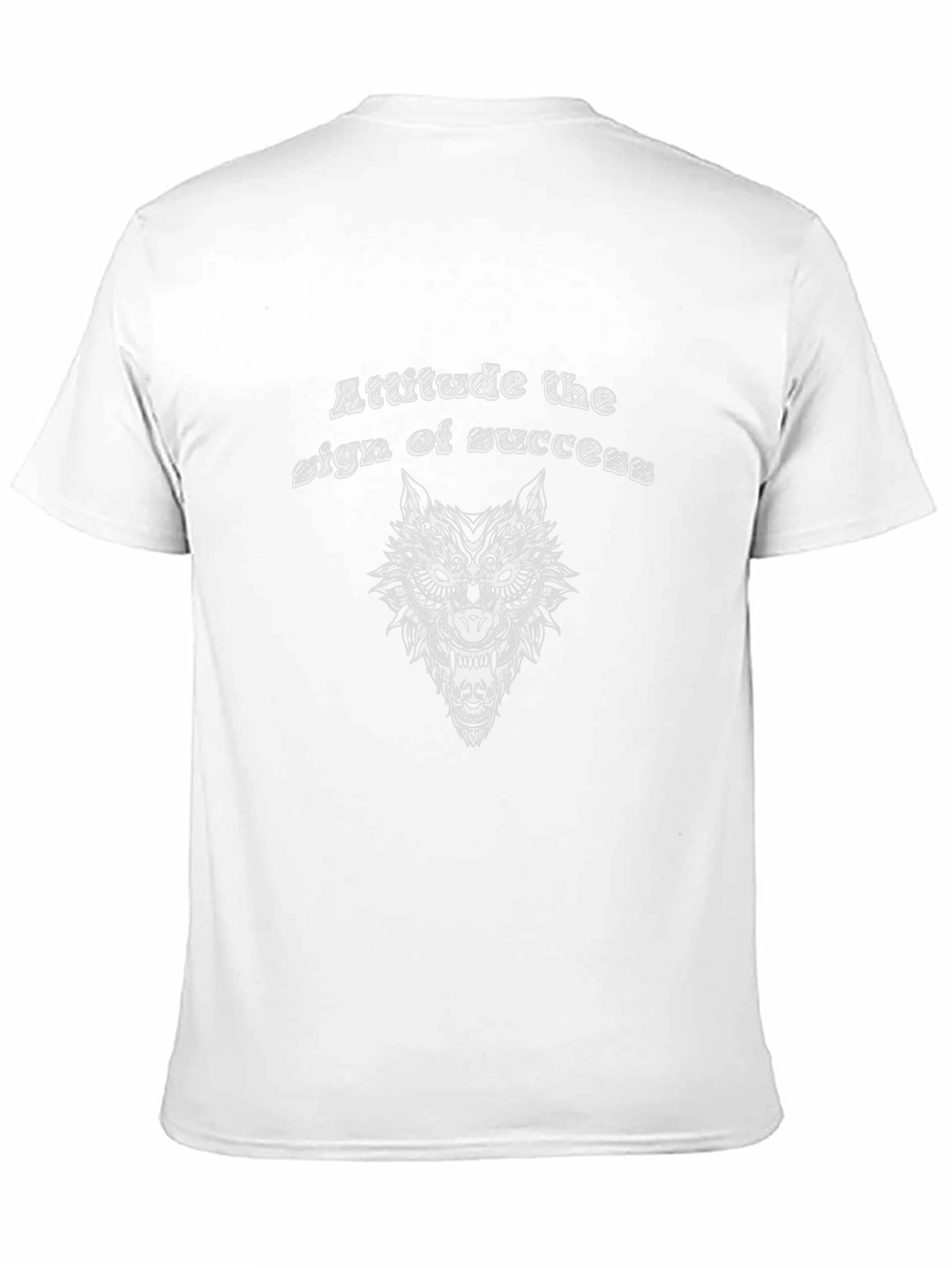 Mens Black Graphic T-Shirt - Wolf Design