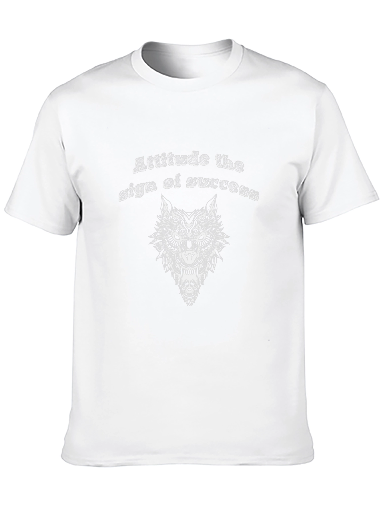 Mens Black Graphic T-Shirt - Wolf Design