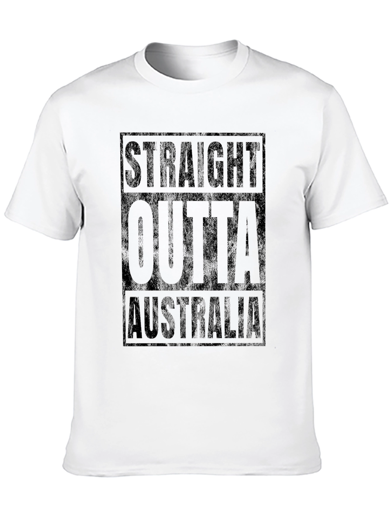Straight Outta Australia Black T-Shirt