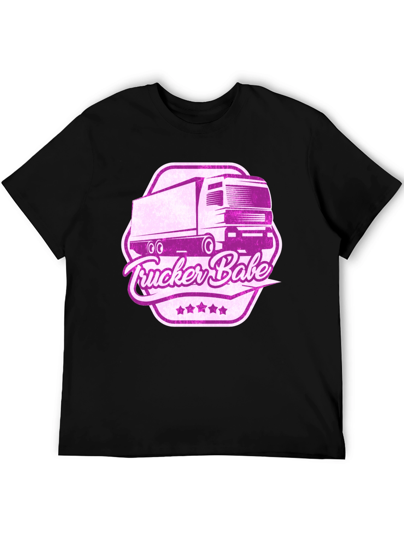 Trucker Babe Black T-Shirt