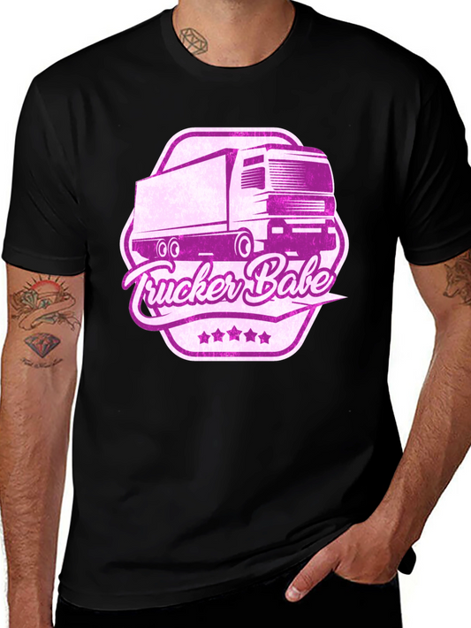Trucker Babe Black T-Shirt
