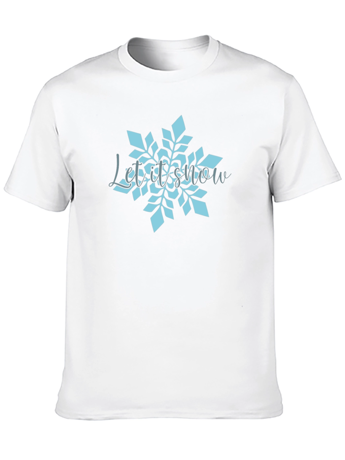Let it Snow Snowflake Black Graphic Tee