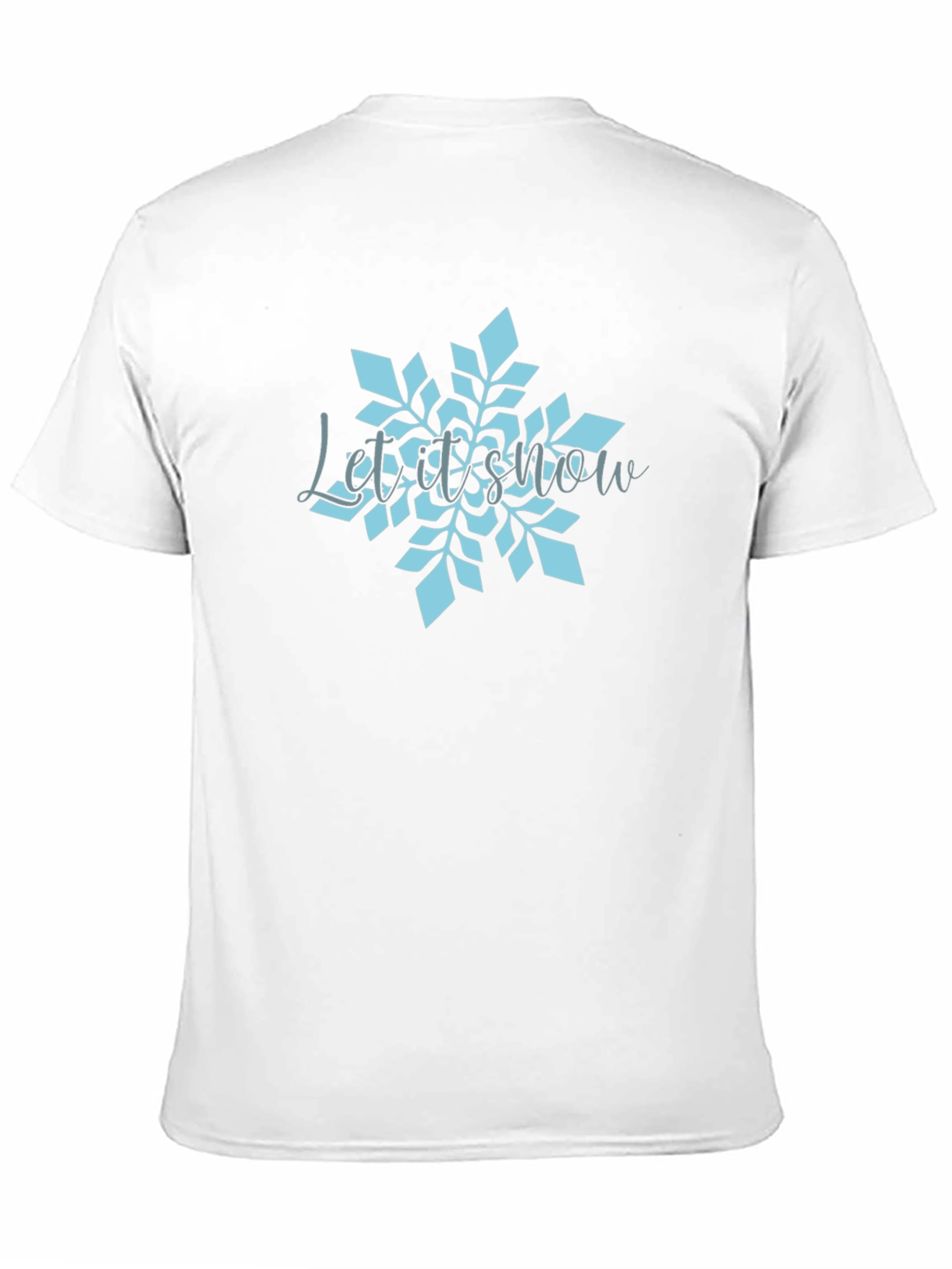 Let it Snow Snowflake Black Graphic Tee