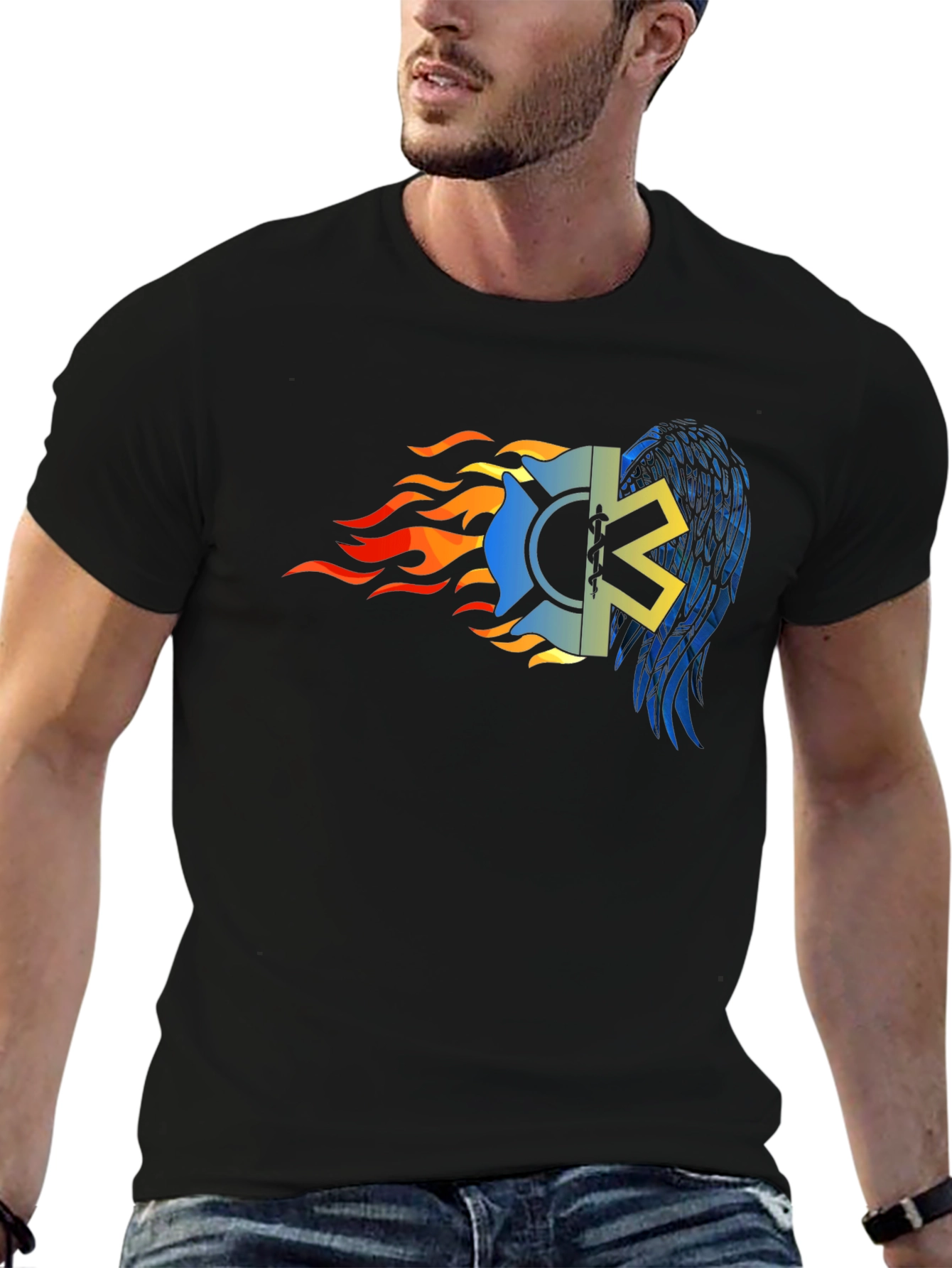 Firefighter EMT Star T-Shirt