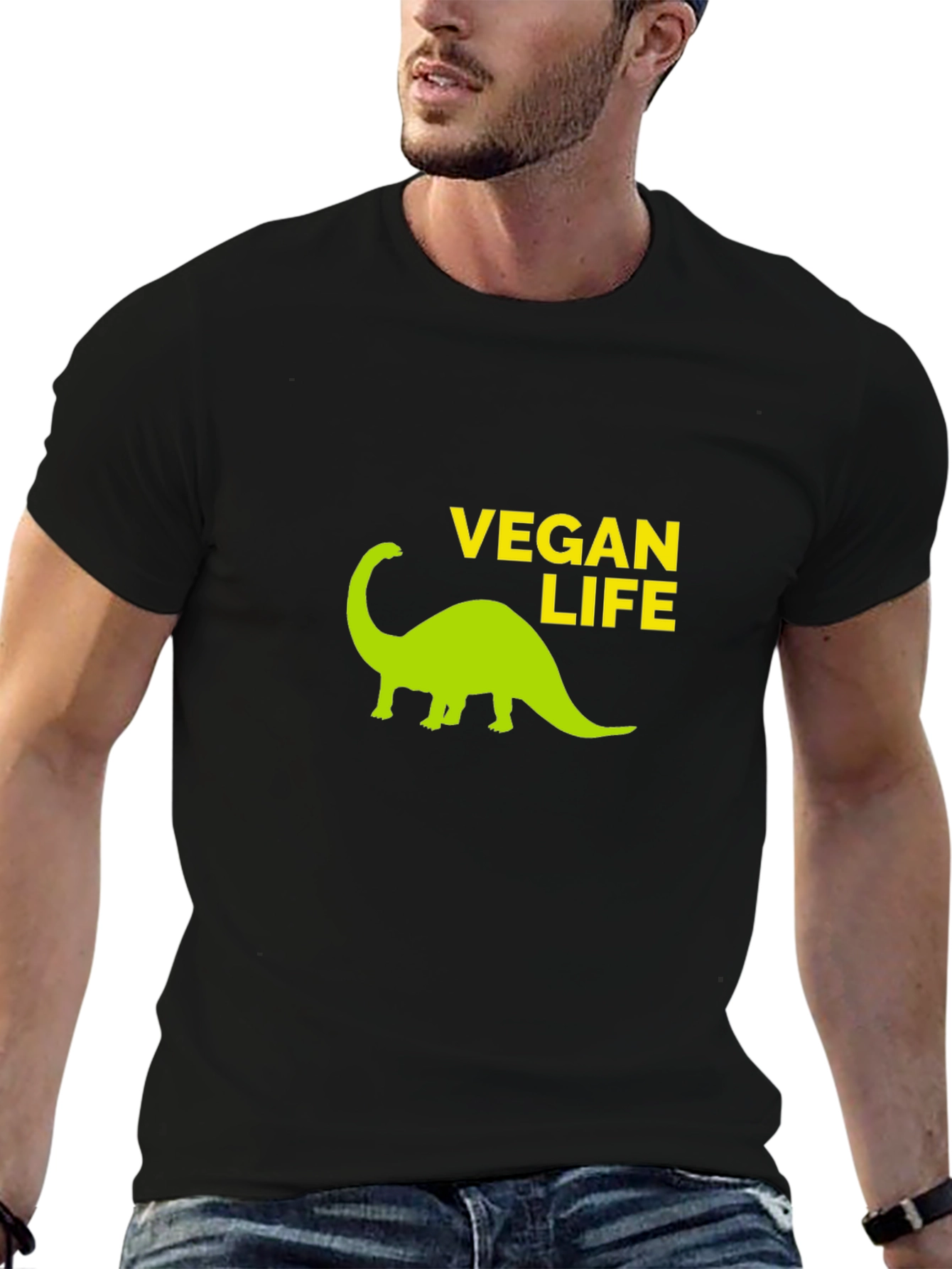 Vegan Life T-Shirt - Dinosaur Graphic Tee