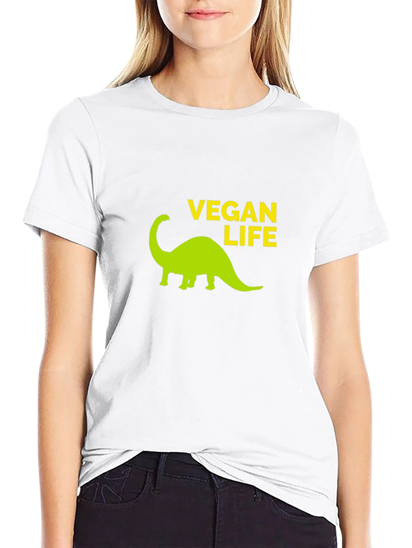 Vegan Life T-Shirt - Dinosaur Graphic Tee