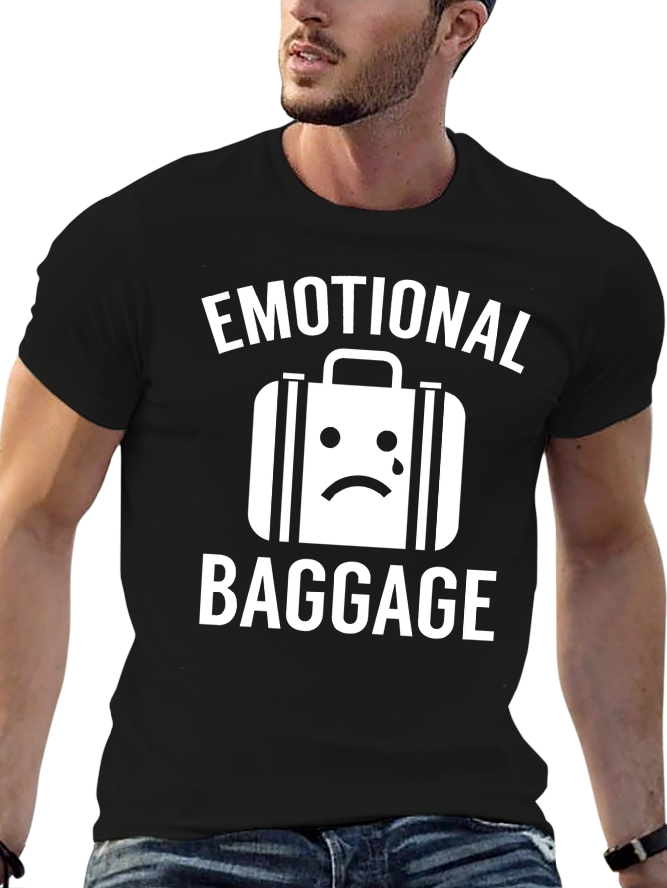 Emotional Baggage Graphic T-Shirt - Black