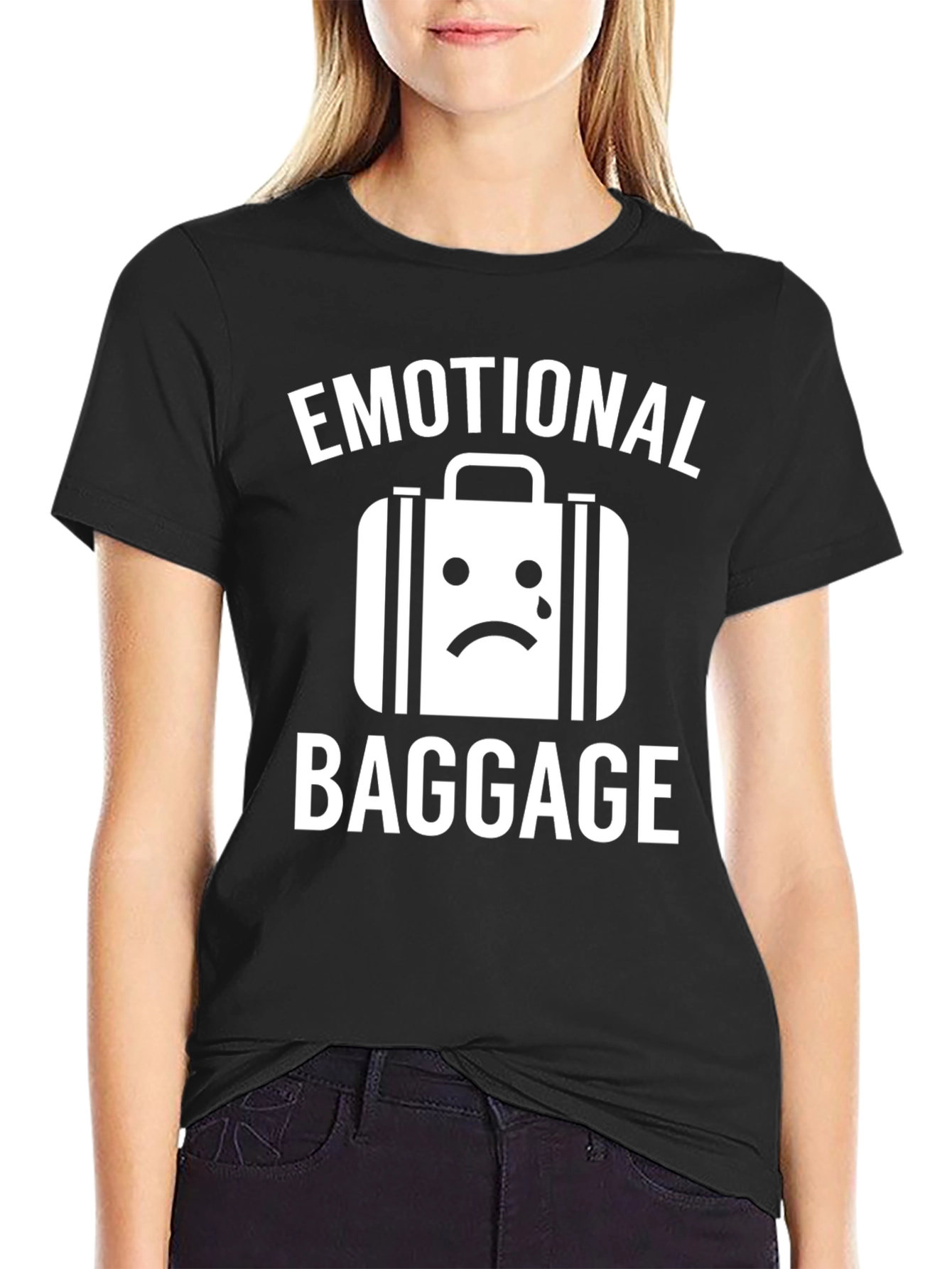 Emotional Baggage Graphic T-Shirt - Black