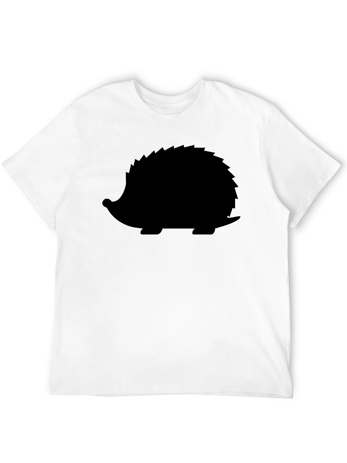 Black Hedgehog Graphic Tee - Quirky Casual Style