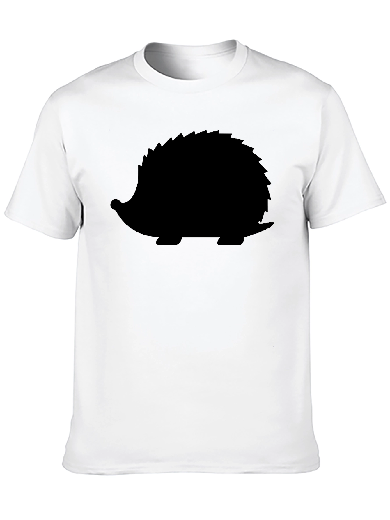 Black Hedgehog Graphic Tee - Quirky Casual Style