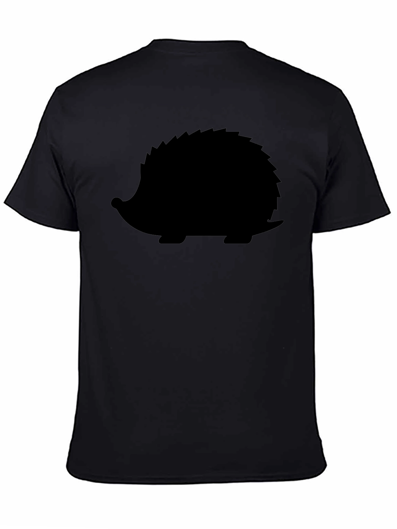 Black Hedgehog Graphic Tee - Quirky Casual Style