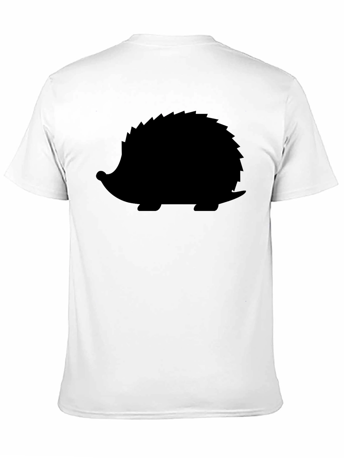Black Hedgehog Graphic Tee - Quirky Casual Style