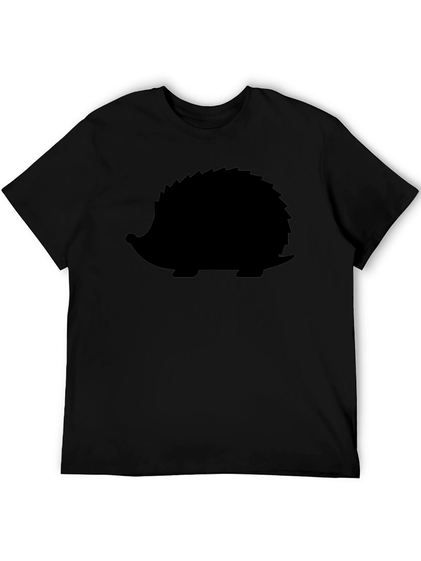 Black Hedgehog Graphic Tee - Quirky Casual Style