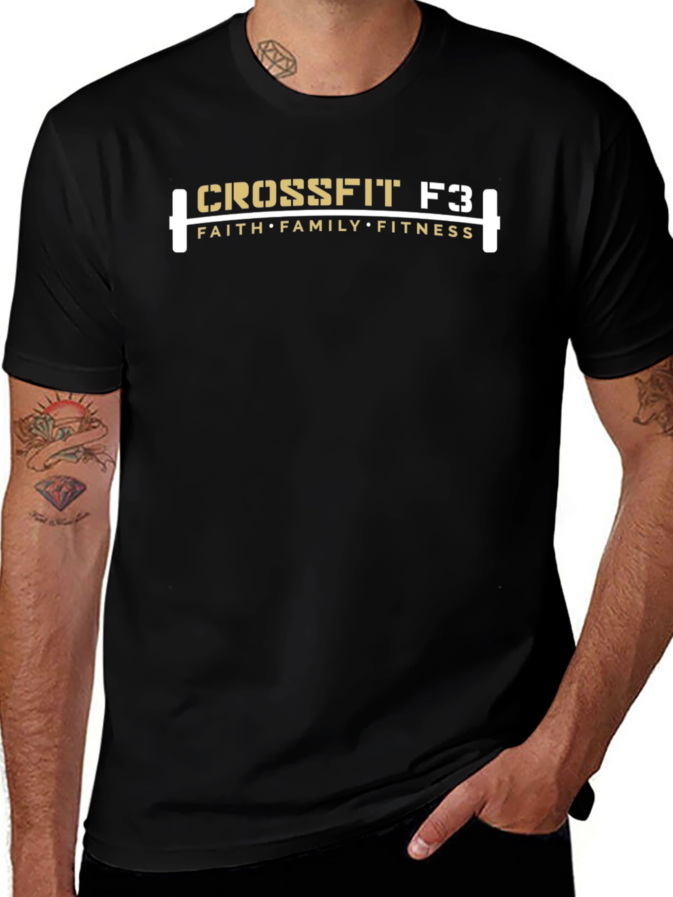 Crossfit F3 Faith Family Fitness Black T-Shirt