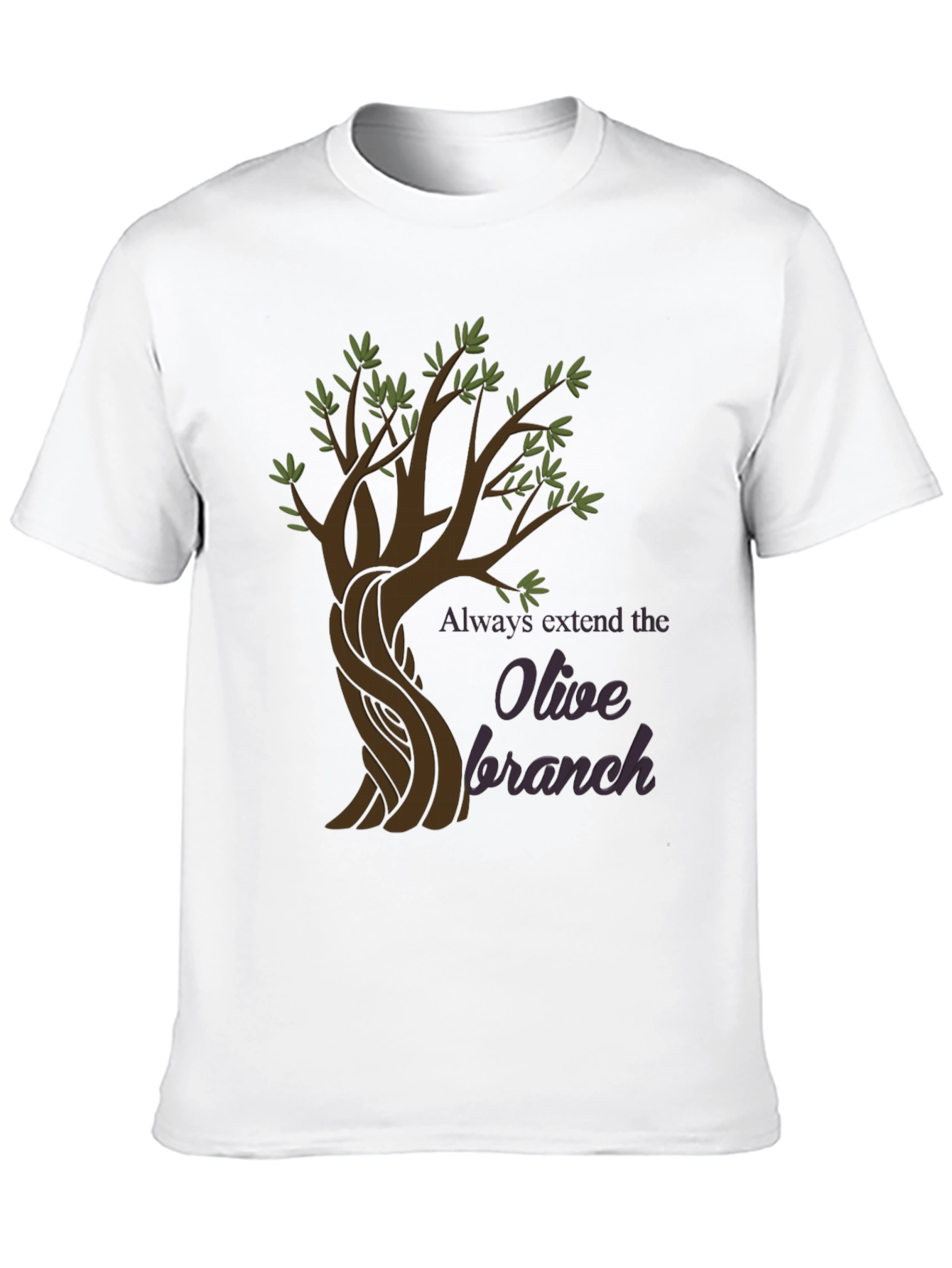 Olive Branch Graphic T-Shirt - Peaceful Symbolism