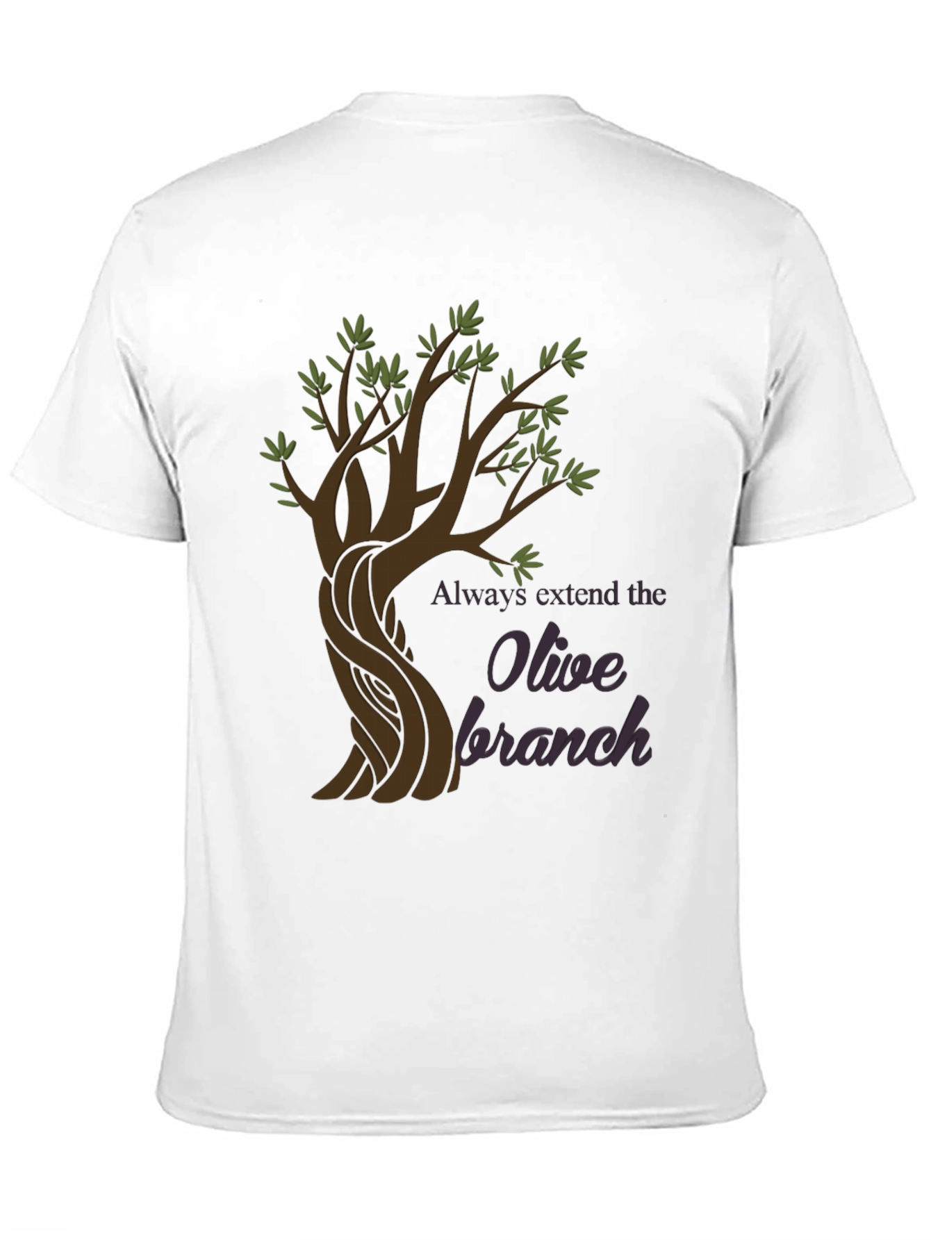 Olive Branch Graphic T-Shirt - Peaceful Symbolism