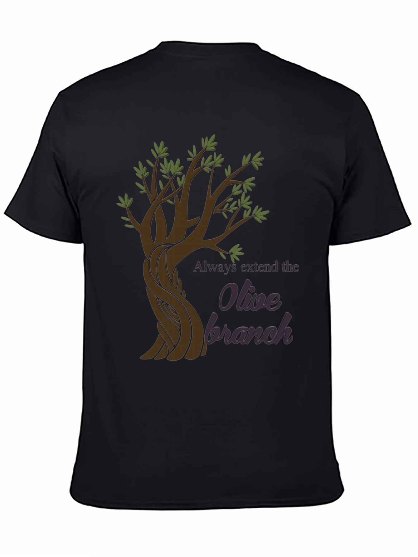 Olive Branch Graphic T-Shirt - Peaceful Symbolism