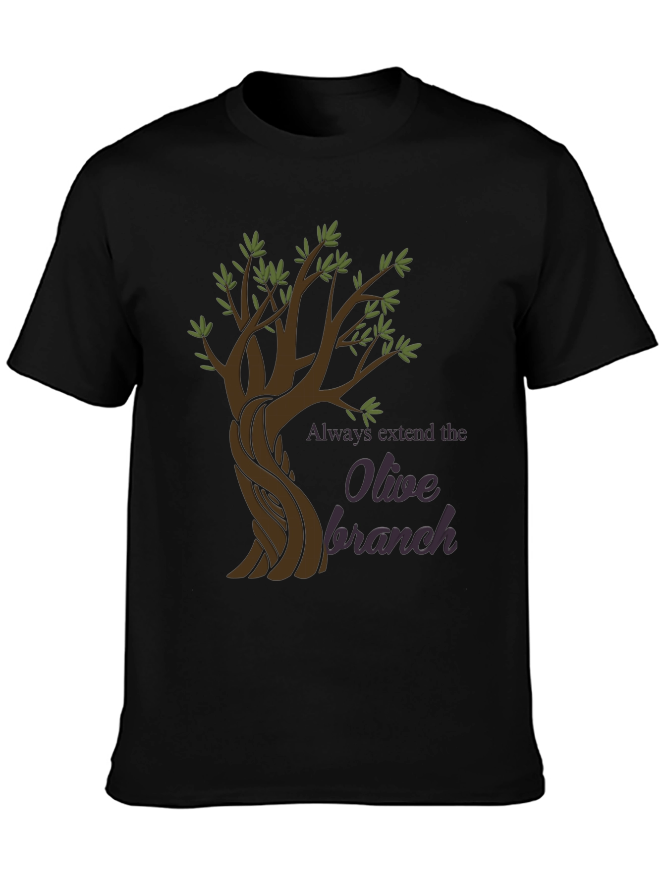 Olive Branch Graphic T-Shirt - Peaceful Symbolism