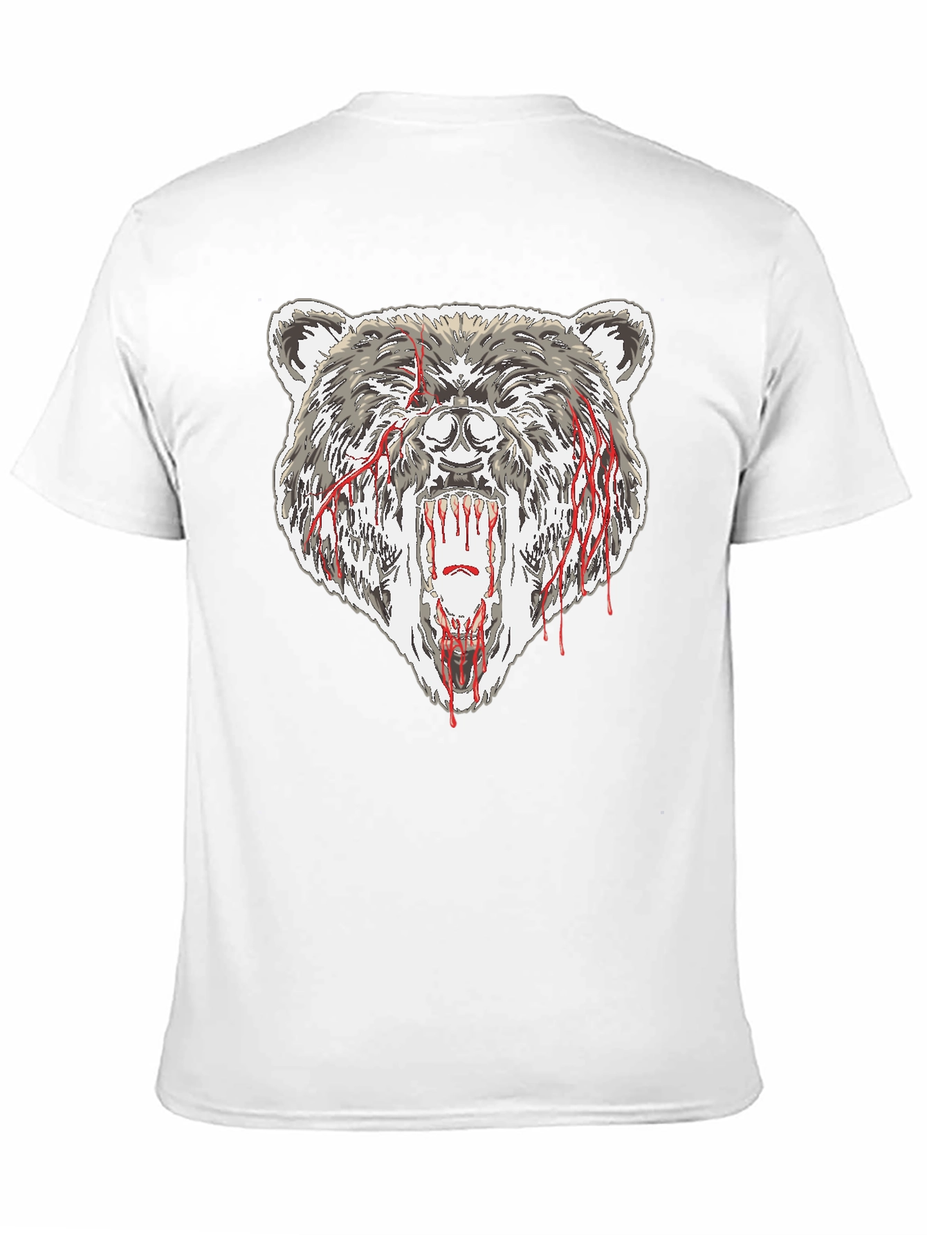 Bear Graphic Tee - Black Cotton T-Shirt