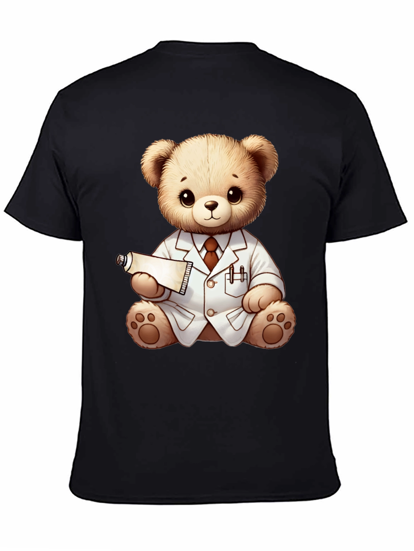 Teddy Bear Doctor Black T-Shirt