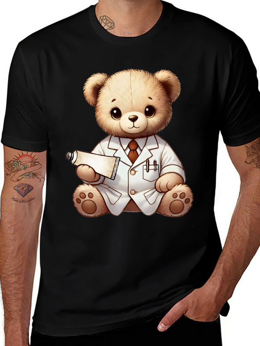 Teddy Bear Doctor Black T-Shirt
