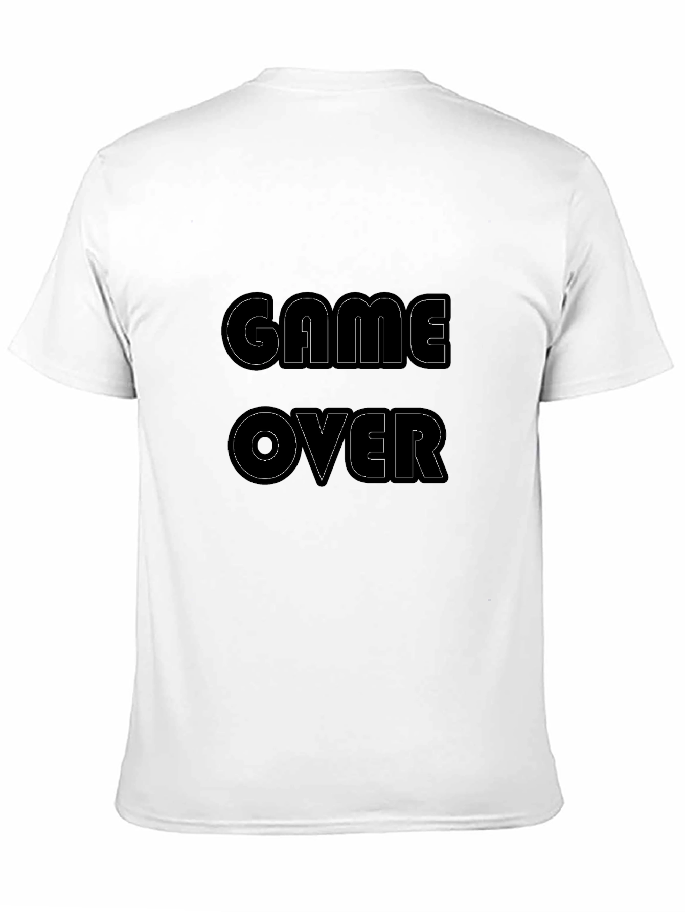 Game Over Graphic Print Black T-Shirt
