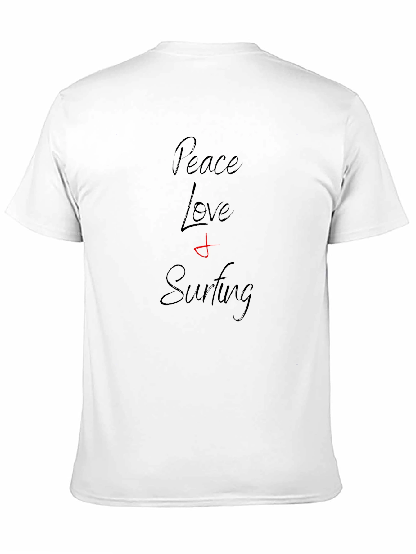Peace Love Surfing Black T-Shirt