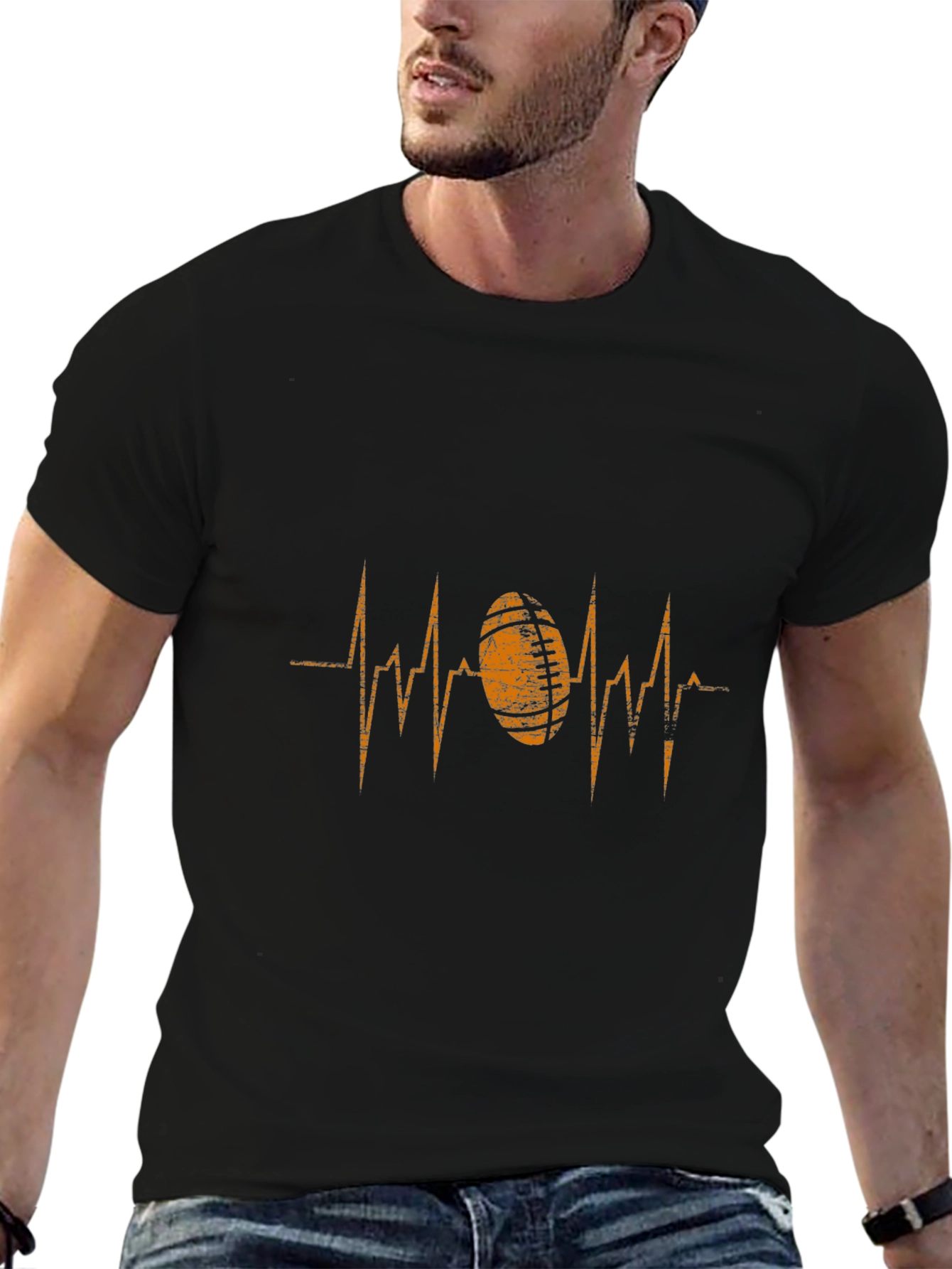 Rugby Heartbeat Graphic T-Shirt