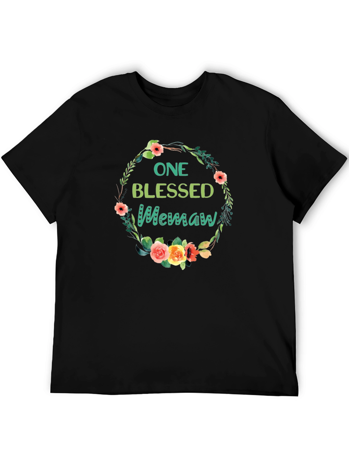 One Blessed Memaw T-Shirt Floral Design