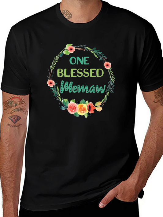 One Blessed Memaw T-Shirt Floral Design