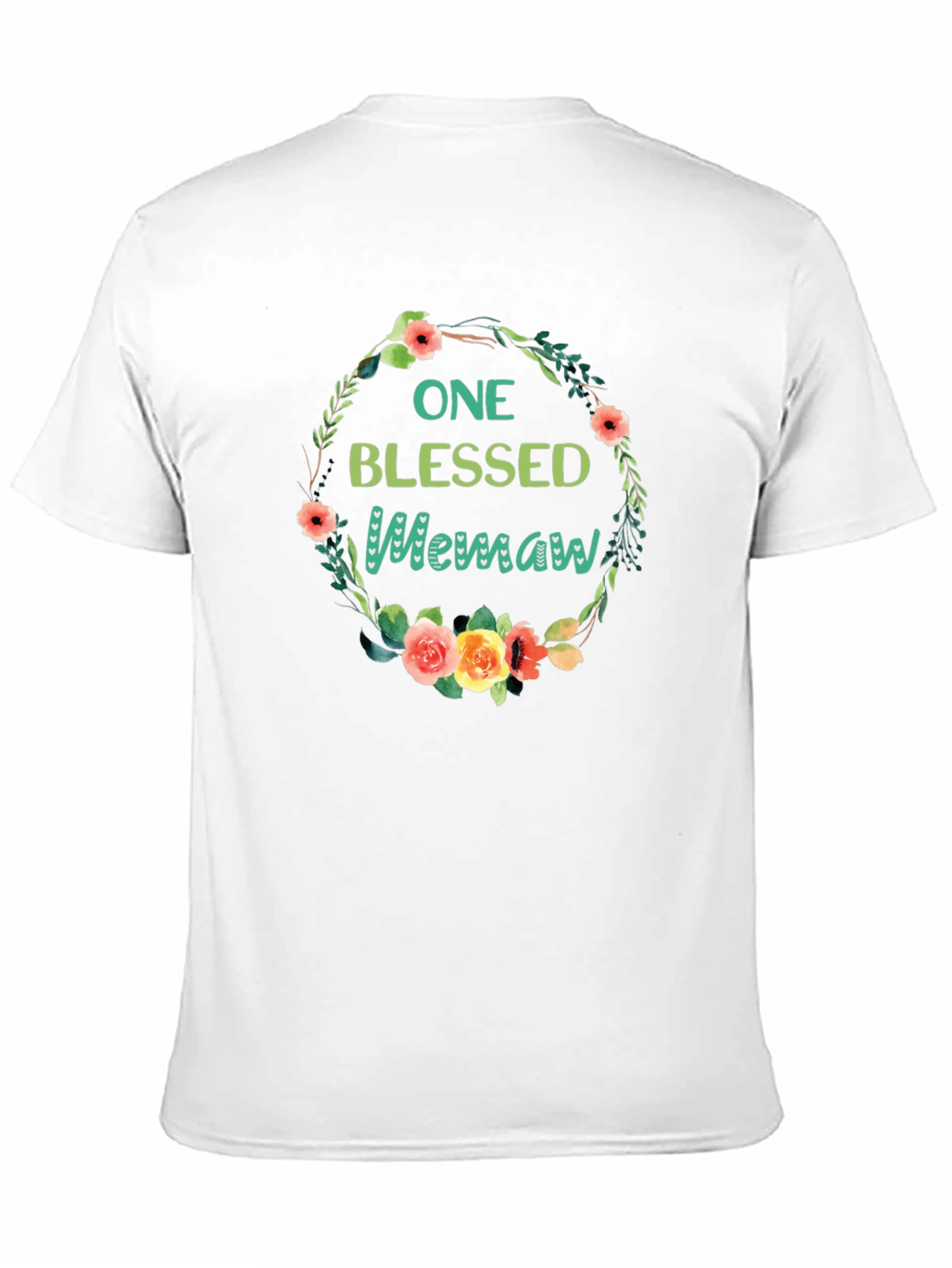 One Blessed Memaw T-Shirt Floral Design