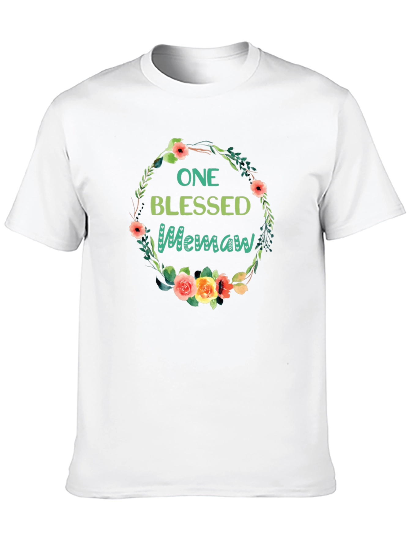 One Blessed Memaw T-Shirt Floral Design