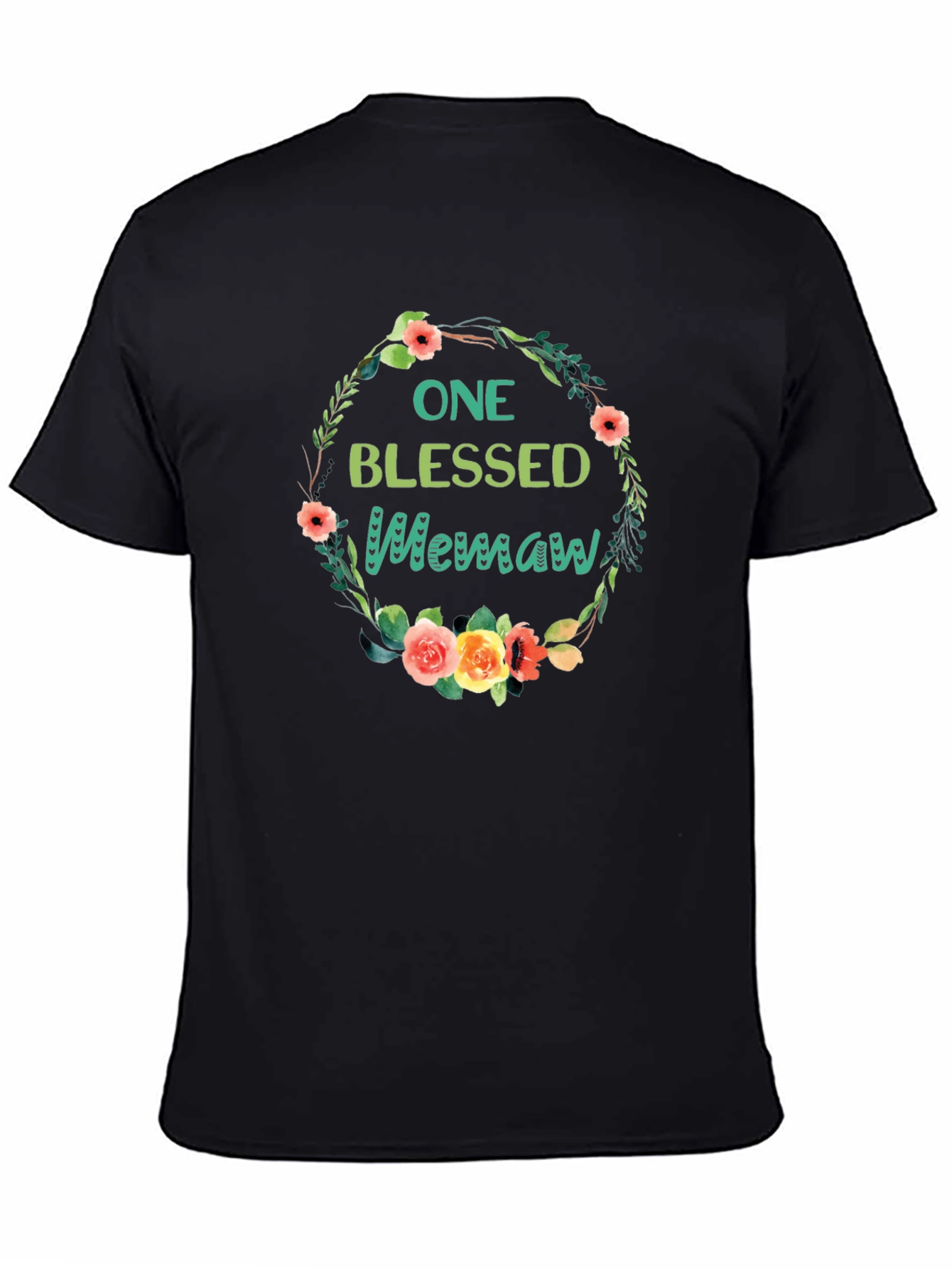 One Blessed Memaw T-Shirt Floral Design