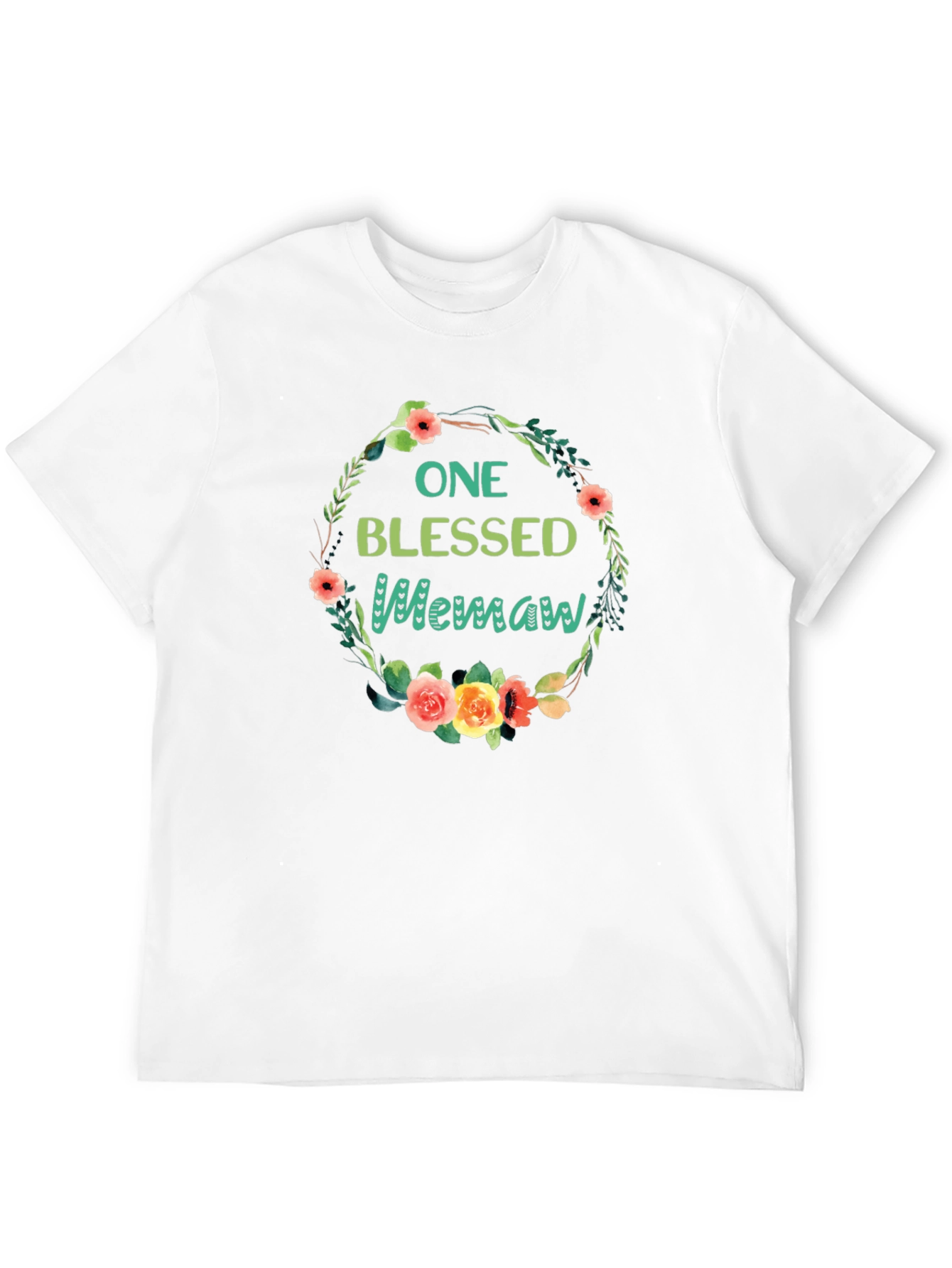 One Blessed Memaw T-Shirt Floral Design