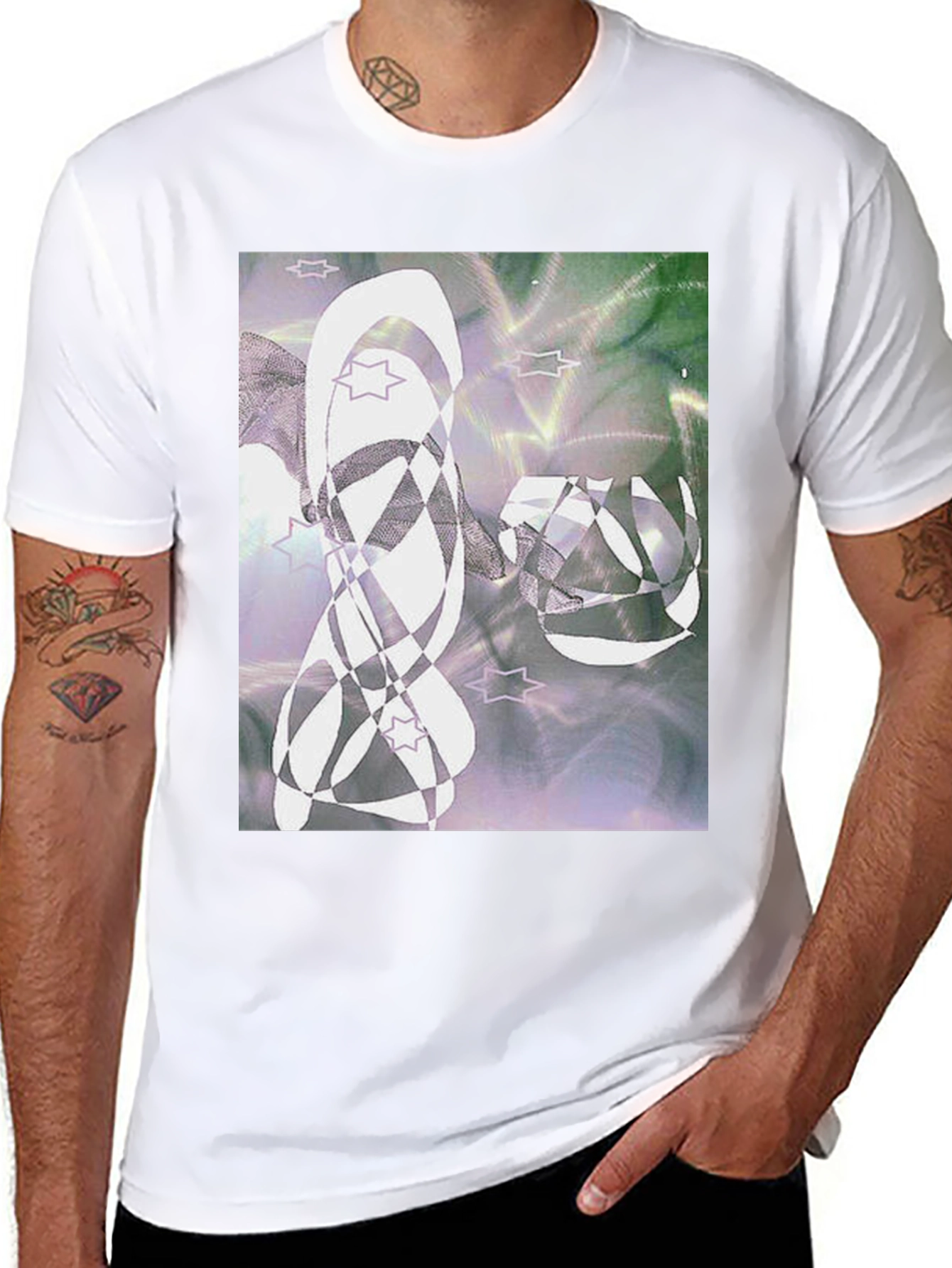 Abstract Graphic Tee - Mens Black T-Shirt
