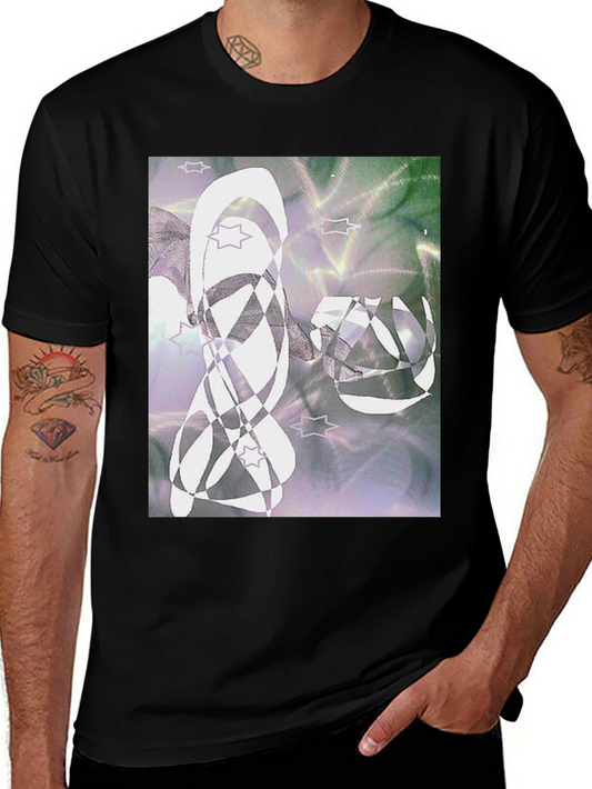 Abstract Graphic Tee - Mens Black T-Shirt
